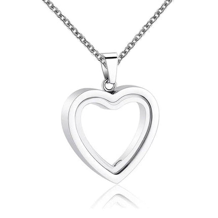 Cremation Jewelry, Stainless Steel Heart Cremation Necklace – image 6