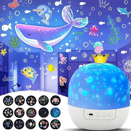 Night Light Projector for Kids, Galaxy Projector Night Light with 6 Scene Slides