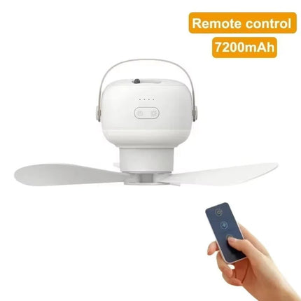 Portable Fan with LED Light and Remote, Battery Operated Fan for Camping – image 4