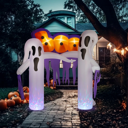Outdoor Halloween Decorations, 9.8 ft Halloween Inflatable Archway with Clown, Inflatable Halloween Decoration for Yard