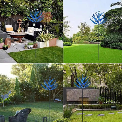 Metal Wind Spinner for Garden, Tulip Whirligig Yard Art