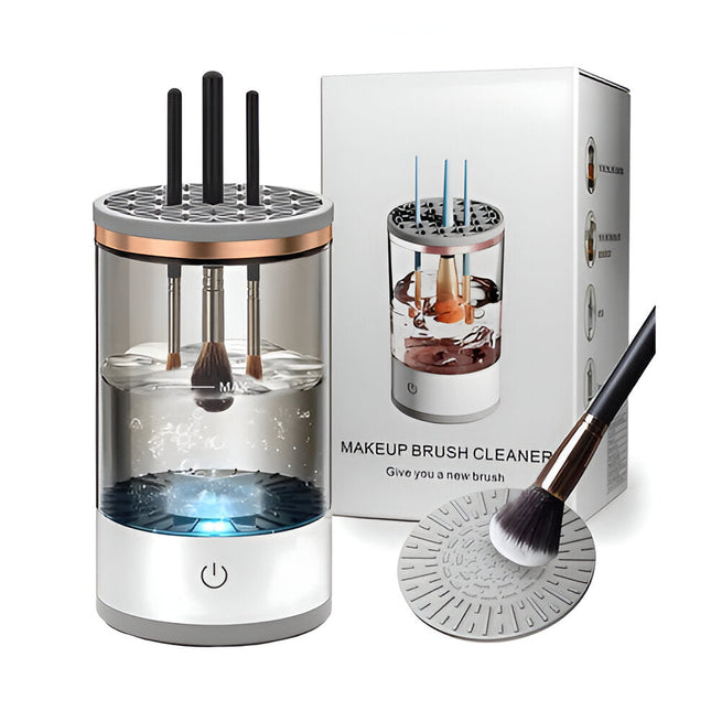 Makeup Brush Cleaner Machine with UV Light, Rechargeable Electric Makeup Brush Cleaner, Automatic Cosmetic Brush Cleaner