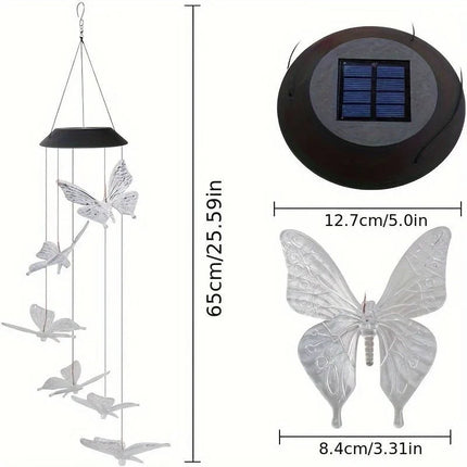 Wind Chimes for Garden, Solar Wind Chimes and Butterfly Decor – image 7