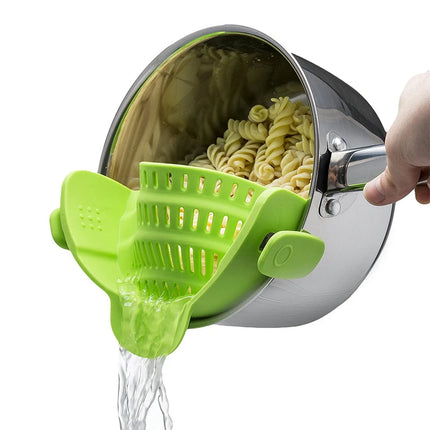 Colanders and Clip On Pot Strainers, Snap On Kitchen Strainer for Spaghetti and Rice – image 5