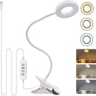 Desk Lamps, Clamp on Desk Lamp with Gooseneck, Dimmable LED Desk Lamp 3 Color Temperatures, Reading Lamp Clip on Light