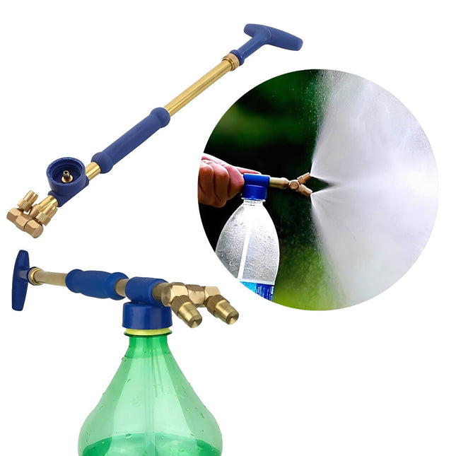 Hand Pump Sprayer, High Pressure Garden Sprayer with Dual Brass Nozzles, Water Sprayer with 15 to 22 Inch Extendable Rod