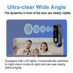 Tuzwa Wireless Video Doorbell Camera – 2.4GHz WiFi Smart Doorbell with PIR Motion Detection, HD Wide-Angle Video, Night Vision & Two-Way Audio