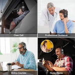 TUZWA Bluetooth Trucker Headset with Noise Cancelling Mic, Wireless Headset for Truck Drivers, 35H Talk Time, USB-C, 270° Mic