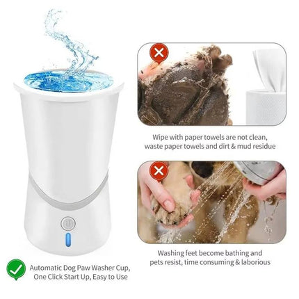 Dog Paw Cleaner Automatic, Rechargeable Dog Paw Washer with 360 Silicone Brushes – image 4