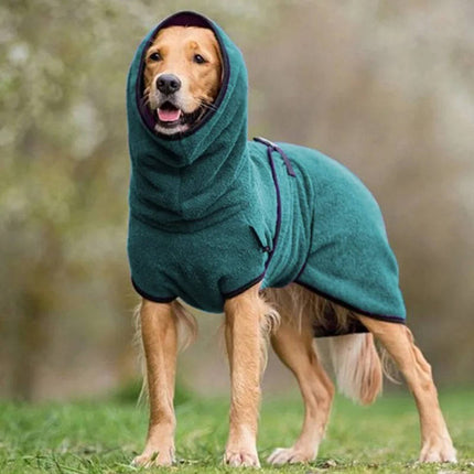 Waterproof Dog Winter Coat, Windproof Plush Lined Jacket with Reflective Strips, Velcro Closures and Harness Hole, Sizes S to 5XL, 6 Colors