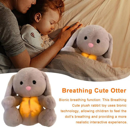 Stress Relief Toy for Kids and Adults, Bunny Stuffed Animal with Breathing Motion