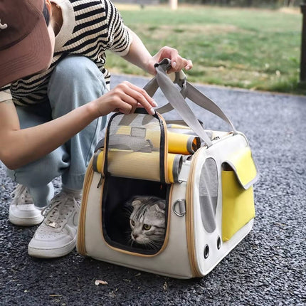 Cat Carrier Bag for Cats and Small Dogs, Soft Sided Pet Carrier with Mesh Windows and Shoulder Strap – image 6