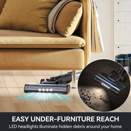 Cordless Vacuum Cleaner for Home, Lightweight Vacuum with Removable Battery