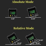Tuzwa Digital Angle Gauge with Dual Laser – Magnetic Angle Finder, ±0.2° Accuracy, Slope Mode, USB-C Rechargeable & Data Hold