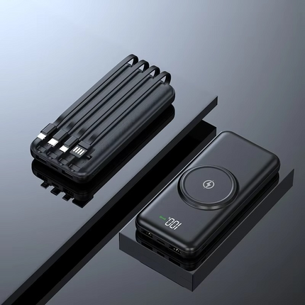 Portable Charger Power Bank 20000mAh, Wireless Power Bank with Built in Cables – image 6