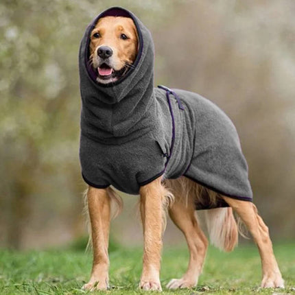Waterproof Dog Winter Coat, Windproof Plush Lined Jacket with Reflective Strips, Velcro Closures and Harness Hole, Sizes S to 5XL, 6 Colors