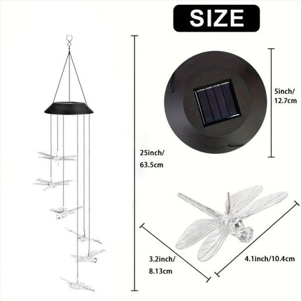Wind Chimes for Garden, Solar Wind Chimes and Butterfly Decor – image 9