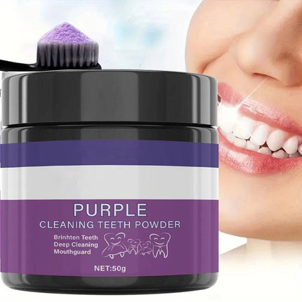 Teeth Whitening Powder, Purple Teeth Whitener for Coffee Stains