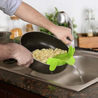 Colanders and Clip On Pot Strainers, Silicone Pasta Strainer for Pot, Snap On Kitchen Strainer for Spaghetti and Rice