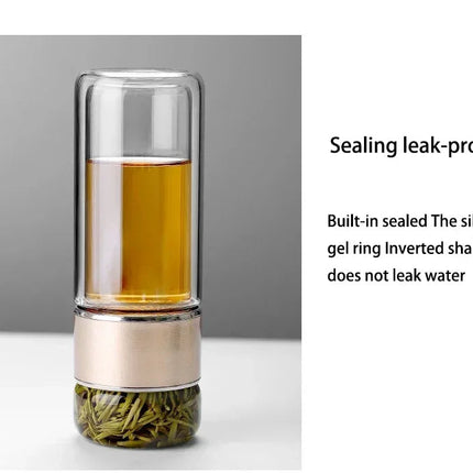 Glass Tea Infuser Bottle 14.5 fl oz – image 4