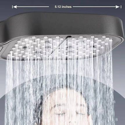 High Pressure Shower Head with Filter, 7 Mode Rain Shower Head with Hose and Bracket – image 6