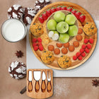 Charcuterie Board with Knives Drawer, Bamboo Cheese Board with 4 Knives and Forks, Cheese Platter, Meat and Cheese Tray