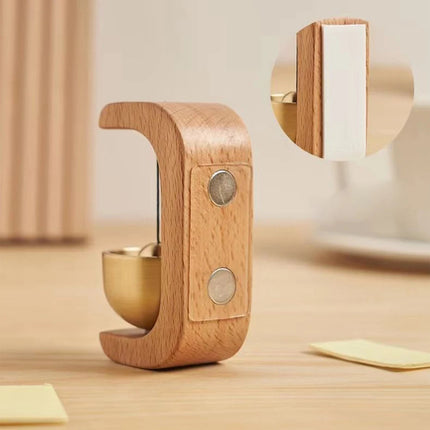 Wooden Wind Chime Door Bell, Wireless Magnetic Doorbell Chime, Brass Finish, Light or Dark, Front Door