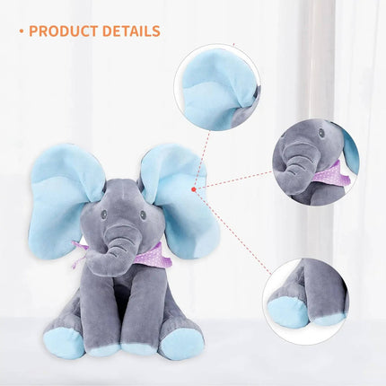 Plush Elephant Toy, Interactive Stuffed Animal for Toddlers