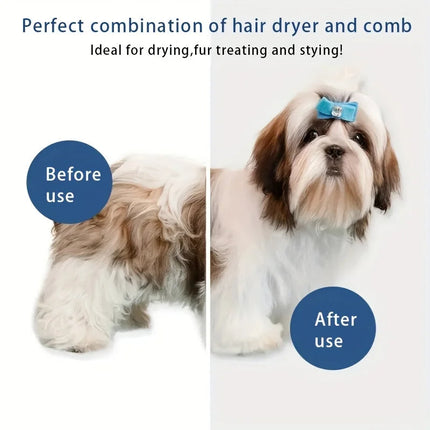 Dog Hair Dryer with Brush, Dog Grooming Tools 3 in 1