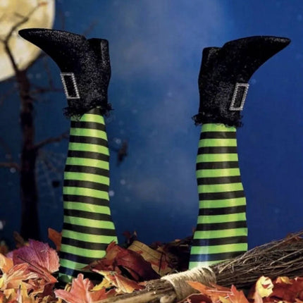 Witch Legs Halloween Yard Stakes with Stockings, Outdoor Halloween Decorations – image 13