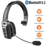 TUZWA Bluetooth Trucker Headset with Noise Cancelling Mic, Wireless Headset for Truck Drivers, 35H Talk Time, USB-C, 270° Mic