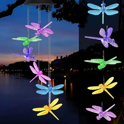 Wind Chimes for Garden, Hummingbird Wind Chime with Dusk to Dawn Sensor – image 6