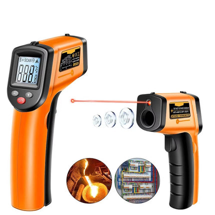Infrared Thermometer Gun, Laser Temperature Gun for Cooking and HVAC, Non Contact Laser Thermometer with Backlit LCD
