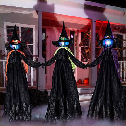 Halloween Witches, Light Up Halloween Witch Decoration Set of 3