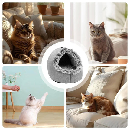 Cat Bed Cave for Indoor Cats, Warm Winter Pet Bed for Small Dogs – image 6
