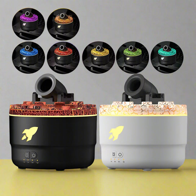 Humidifier for Bedroom, Volcano Essential Oil Diffusers with LED Lights