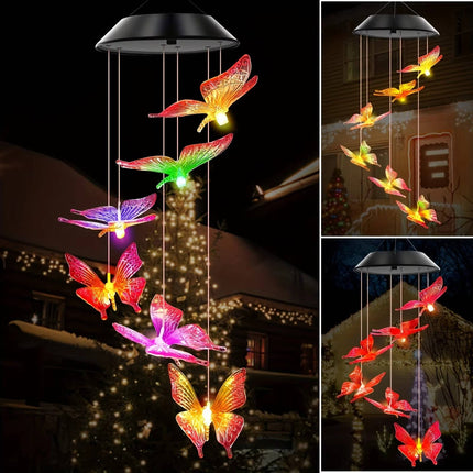 Wind Chimes for Garden, Hummingbird Wind Chime with Dusk to Dawn Sensor – image 4