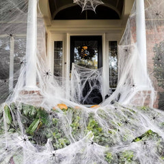 Spider Webs Halloween Decorations with Spiders, Halloween Outdoor Decorations, Halloween Party Decorations with Cobwebs