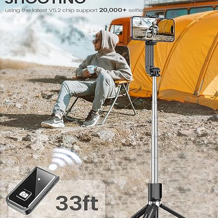 Selfie Stick Tripod with Fill Light, Bluetooth Selfie Stick with Remote – image 4