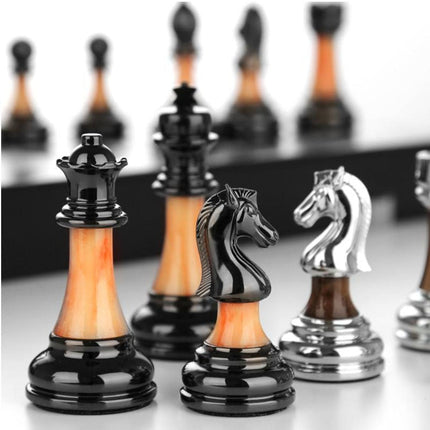 Chess Board Set with Metal Chess Pieces, Luxury Chess Set for Adults – image 4