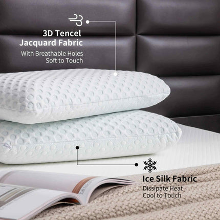 Side Sleeper Pillow, Cooling Memory Foam Pillow with Gel – image 5