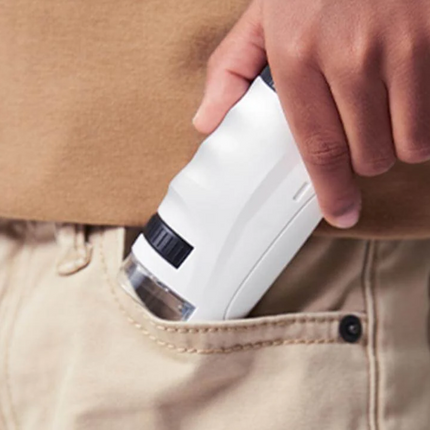 Handheld Microscope for Kids, Pocket Microscope with LED Light