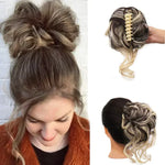 Tuzwa Curly Hair Bun Extension – Clip-In Synthetic Messy Bun Hairpiece, Natural-Look Volume, Multiple Colors