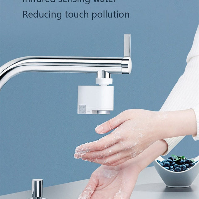 Touchless Faucet Adapter, Motion Sensor Faucet with Infrared Dual Sensors