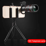 Tuzwa 18X Phone Telescope Lens – Smartphone Telephoto Zoom Lens, 37mm Aperture, Aluminum Body, Universal Clip & Tripod Mount