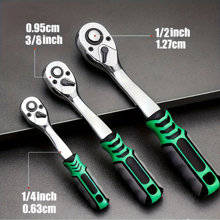Chrome Vanadium Socket Set with Ratchet Wrench, Ratchet Wrench Socket Set 12 Piece – image 4