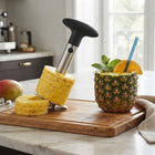 Pineapple Corer Slicer, Stainless Steel Pineapple Cutter with Handle, Fruit Slicer and Kitchen Gadget for Rings