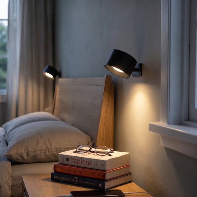 Night Light Rechargeable, LED Wall Lamp with Touch Dimmable Mood Light, Stick On Battery Operated Wall Light