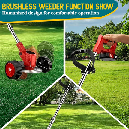 Low Vibration Brush Cutter with Saw Disc, Brushless Cordless Grass Trimmer and Lawn Edger – image 7