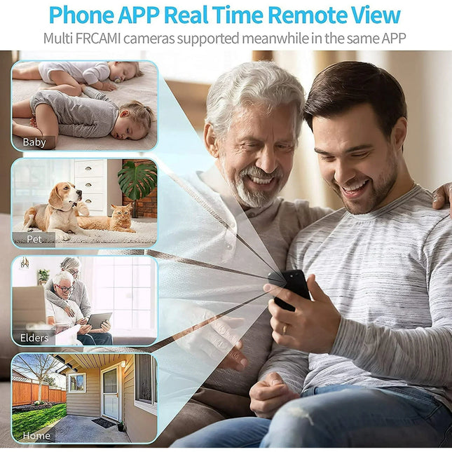 Mini Security Camera Magnetic, Home Security Camera with Two Way Audio